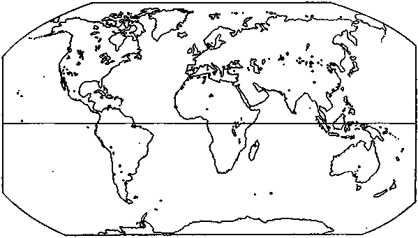 Geographical distribution of Artemia sp.