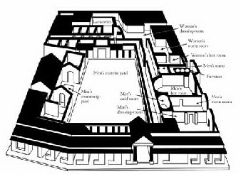 Typical layout of thermae. 