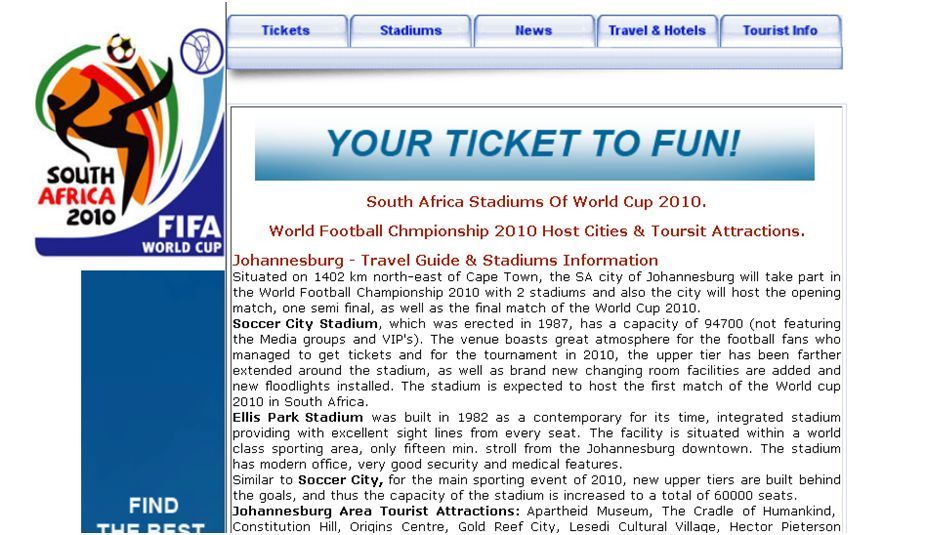 Southafrica trips website