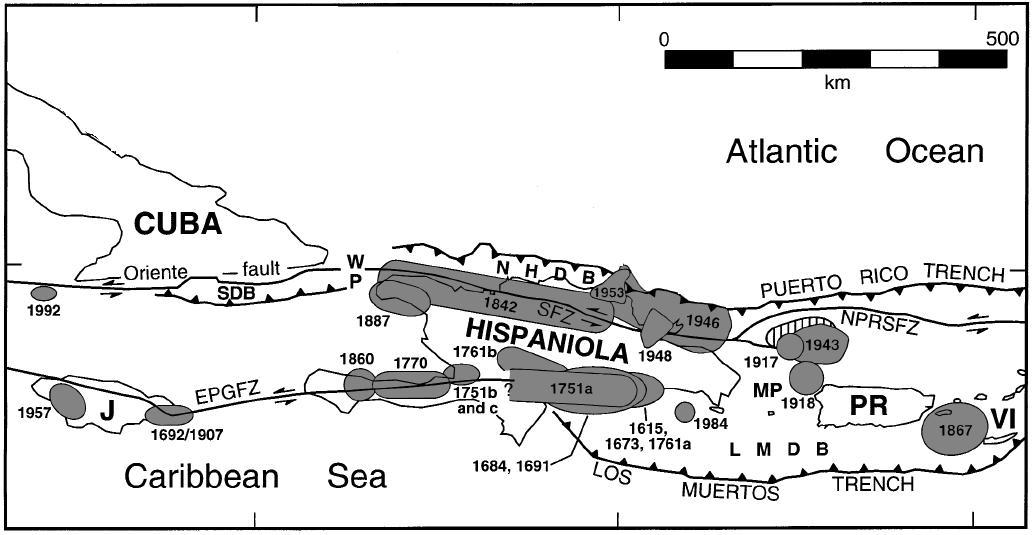Neotectonic map of the Northern Caribbean plate.