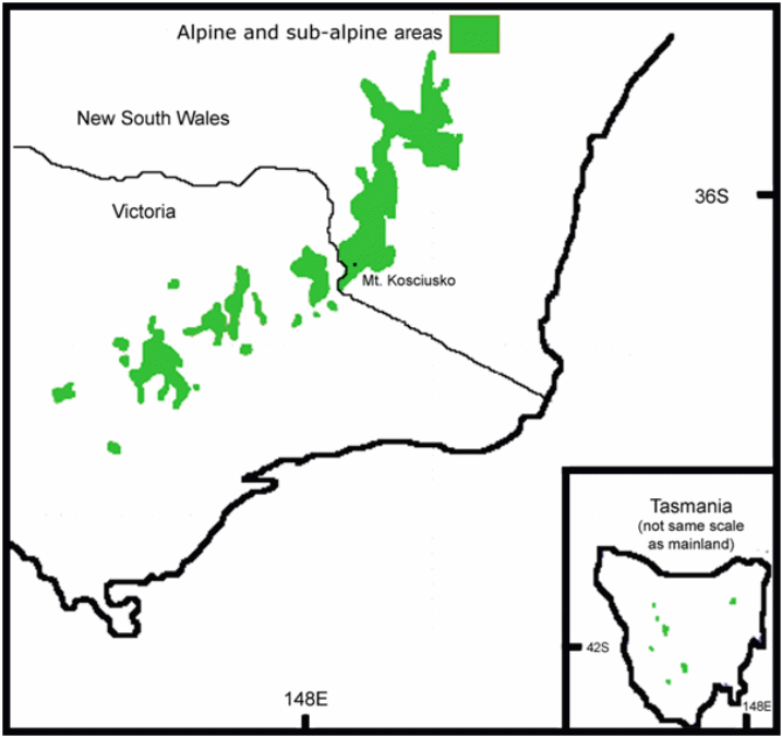 Australian Alpine and Subalpine Regions.