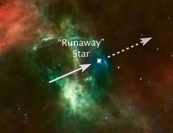 Runaway Star Captured by Hubble Space Telescope