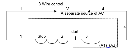 Diagram to connect a remote start and stop using 3 wires