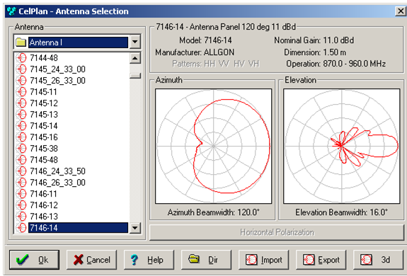 A 3D demonstration of an antenna specification from CelPlan.