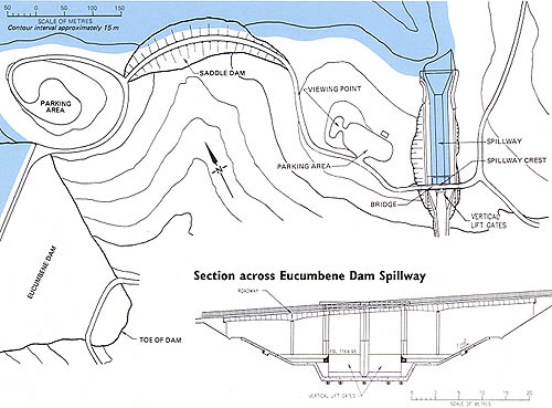 Plan of Eucumbene Dam Spillway