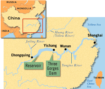 Three Gorges Dam Location, China