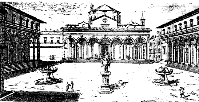 View of the Piazza della Santissima Annunziata, Florence