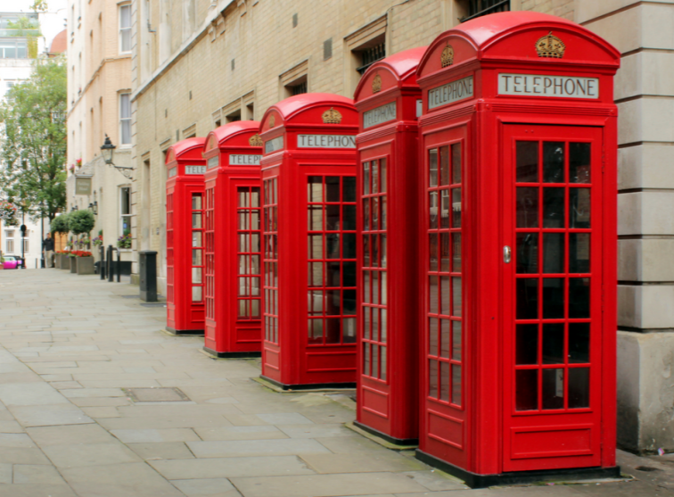 Telephone Booths on the UK roads
