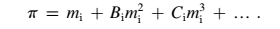 Osmotic virial equation for single solute solution (Elmoazzen, Elliot, & McGann, 2009)