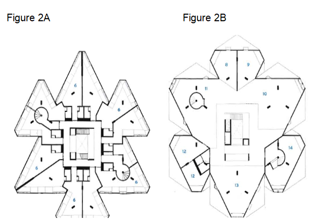 The floor plan for the second and third floors respectively
