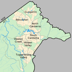 Location of Canberra.