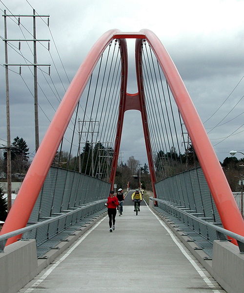 Pedestrian and Bicycle bridge.