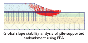 global slope stability analysis of pile-supported embankment using FEA 