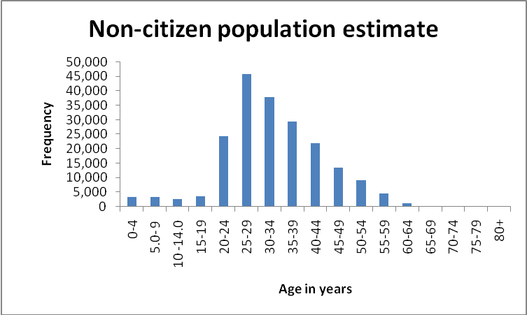 Non-citizen population estimate