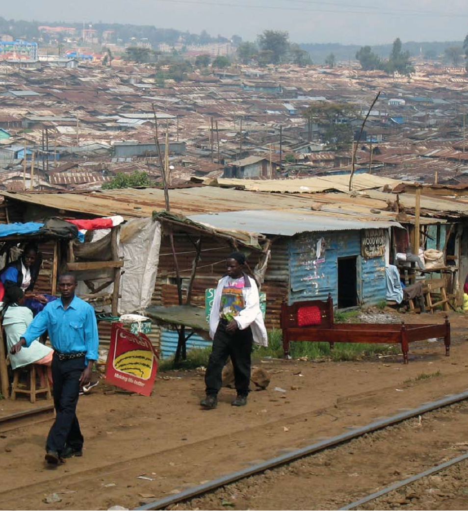 The sprawling Kibera slum in Kenya