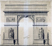 Architectural drawing project of Jean Chalgrin 