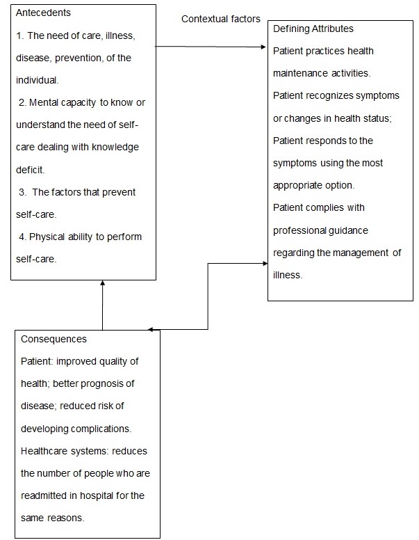 Concept analysis of self-care in a diagrammatic representation