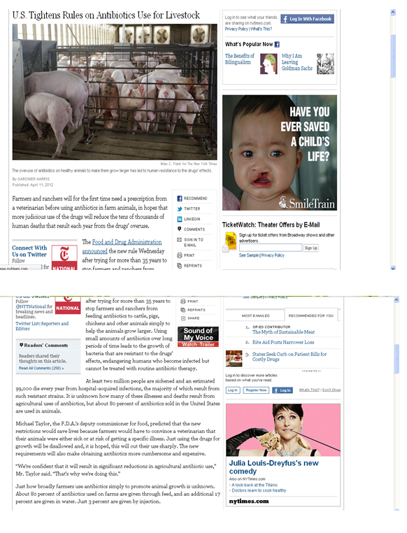 U.S. Tightens Rules on Antibiotics Use for Livestock