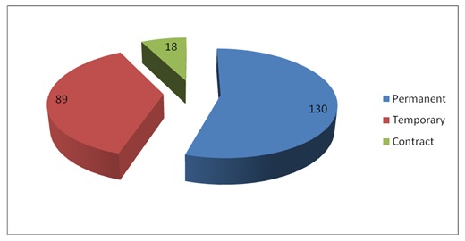 Employment category distribution.