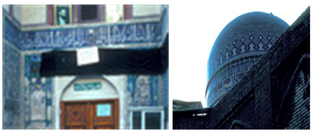 Interior and exterior views of the Imam Reza Shrine Complex: Madrasa Do Dar