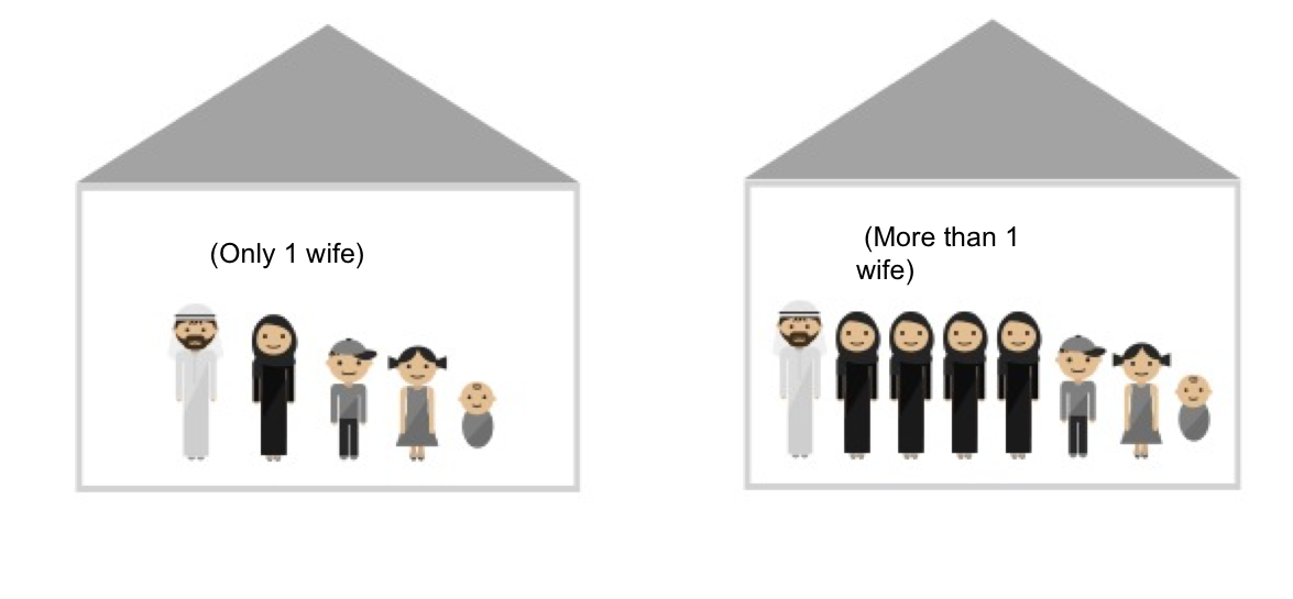 The family structure, giving two options for respondents