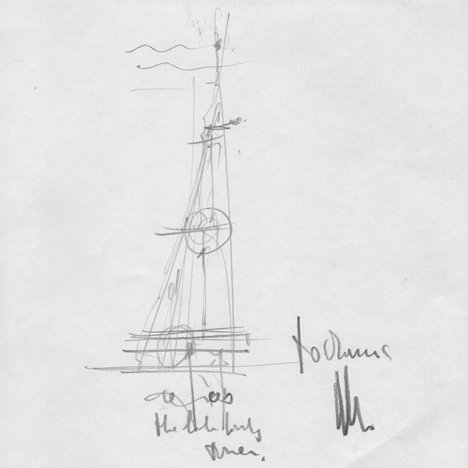 The initial sketch of the Shard