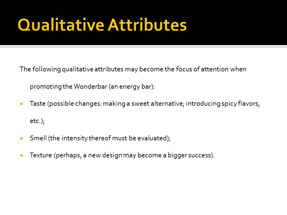 Qualitative Attributes