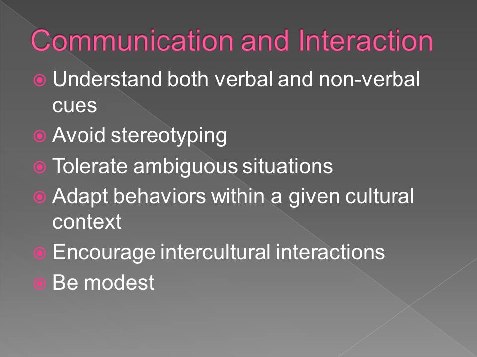 Communication and Interaction