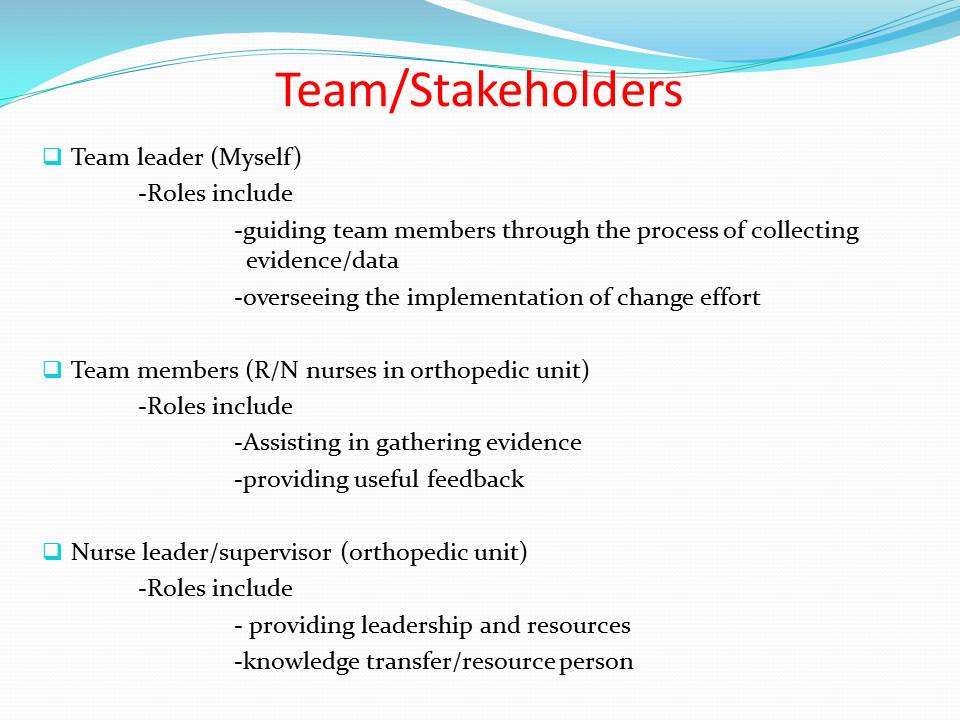 Team/Stakeholders