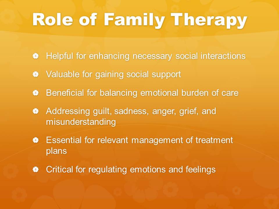 Role of Family Therapy