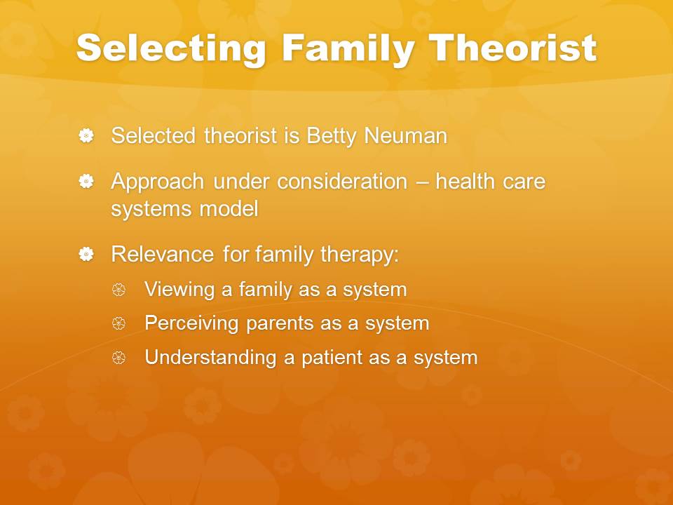 Selecting Family Theorist