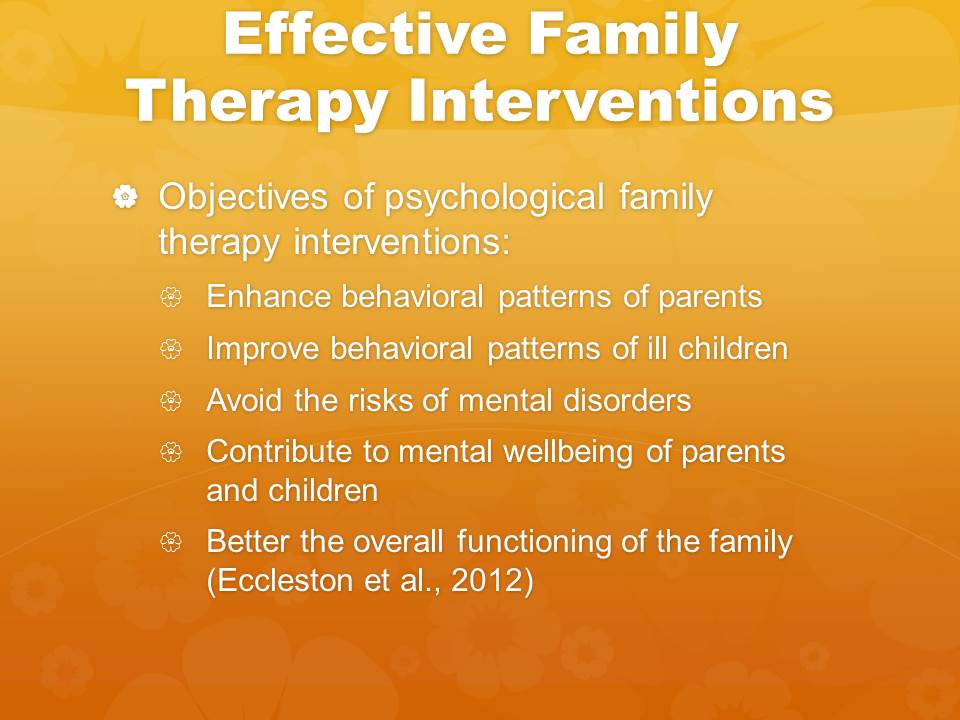 Effective Family Therapy Interventions