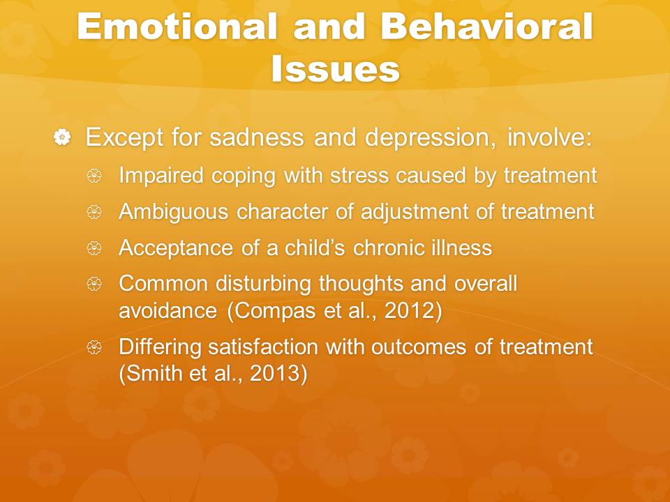 Emotional and Behavioral Issues