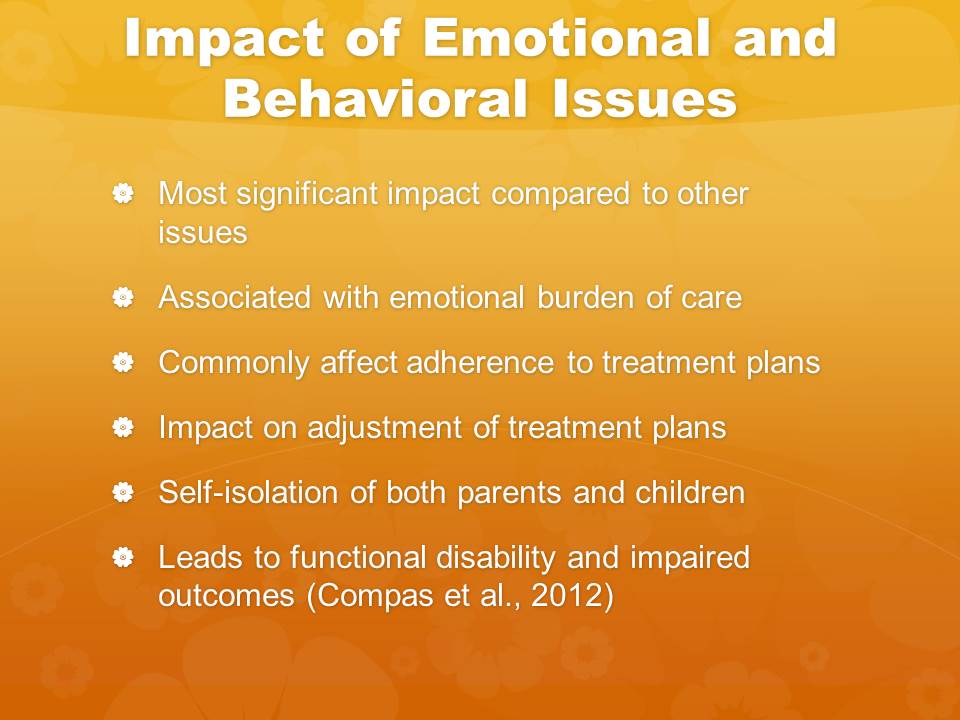 Impact of Emotional and Behavioral Issues