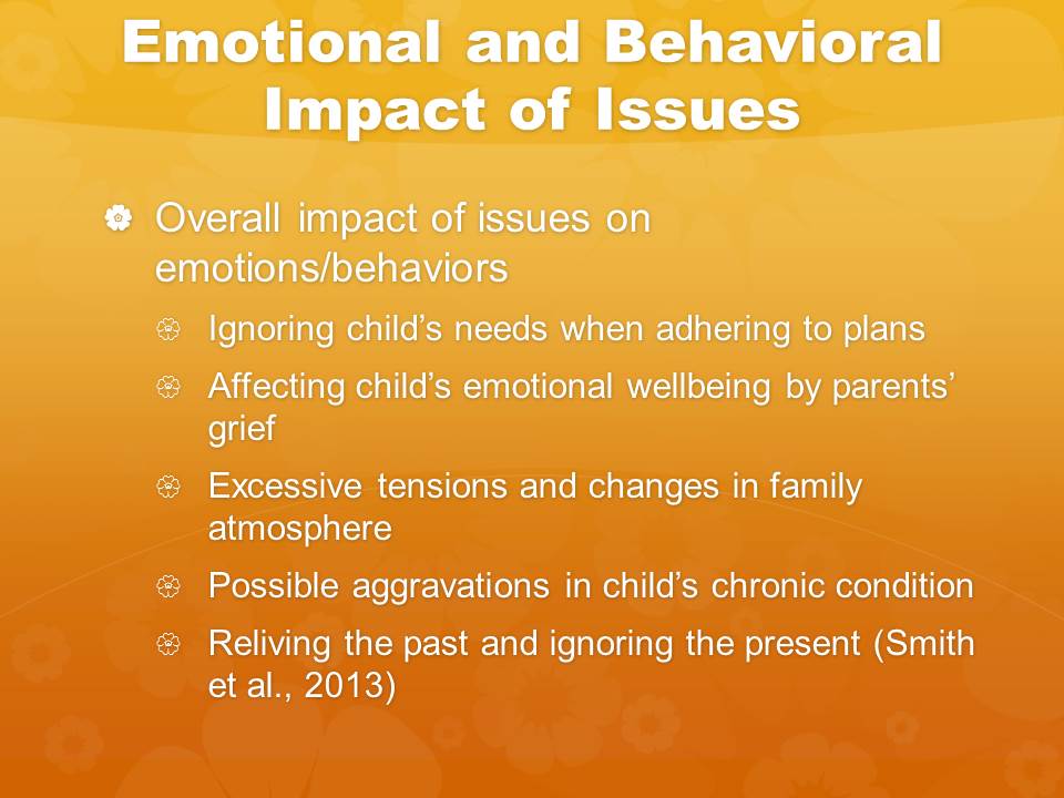 Emotional and Behavioral Impact of Issues