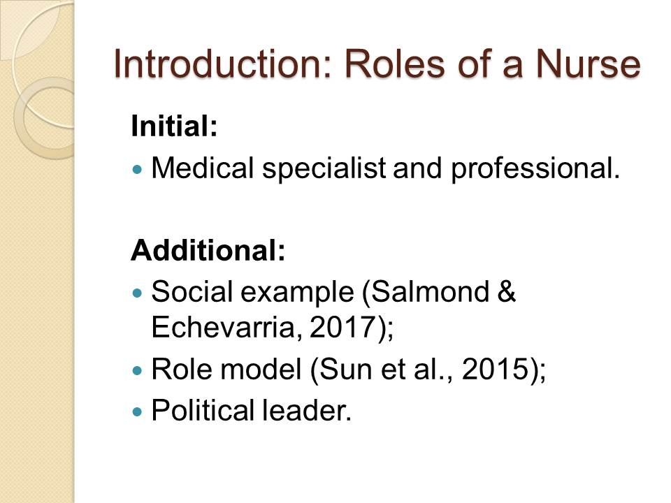 Introduction: Roles of a Nurse