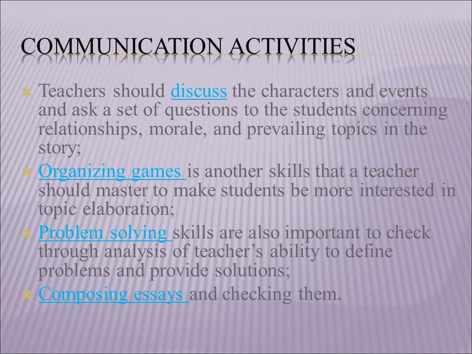 Communication Activities