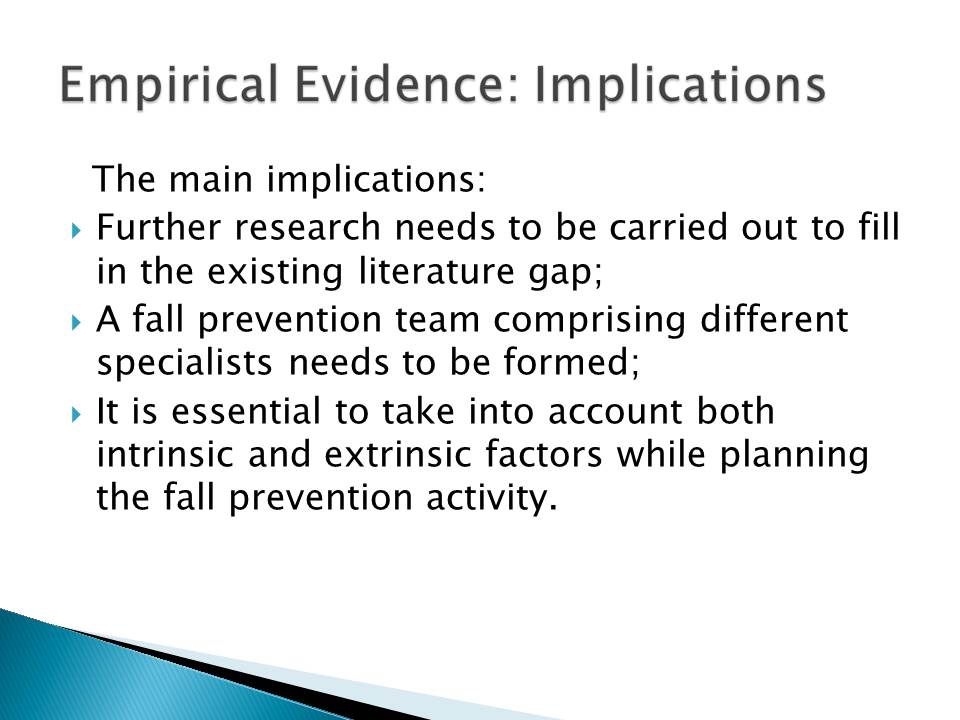 Empirical Evidence: Implications