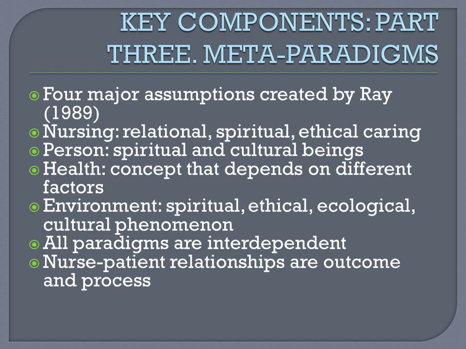 Key Components: Part Three. Meta-Paradigms
