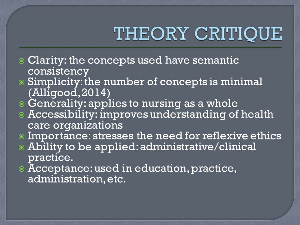 Theory Critique