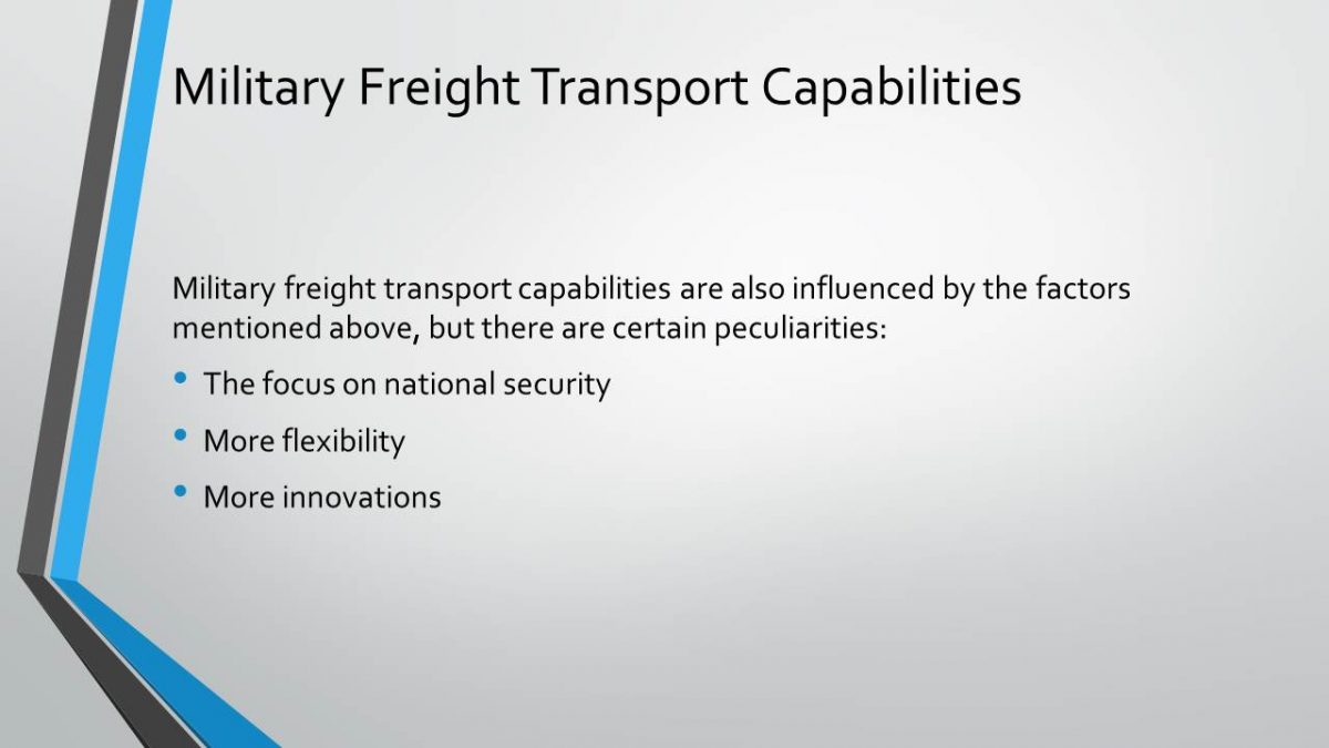 Military Freight Transport Capabilities