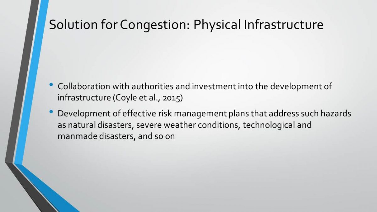 Solution for Congestion: Physical Infrastructure