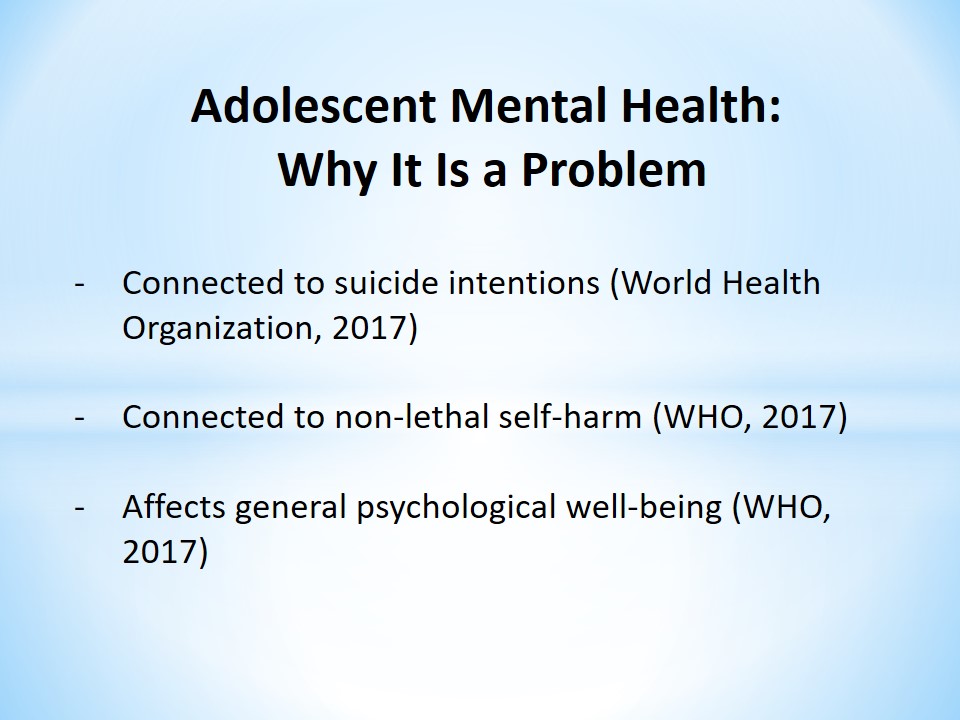 Adolescent Mental Health: Why It Is a Problem