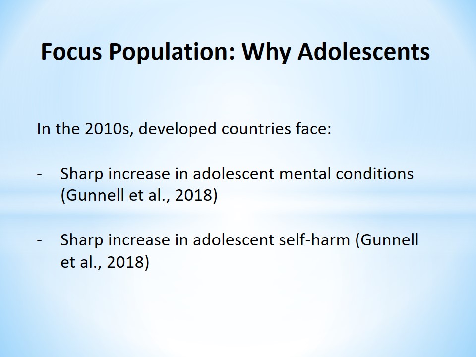 Focus Population: Why Adolescents