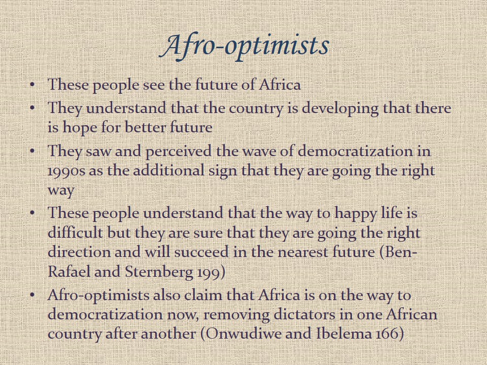 Afro-optimists
