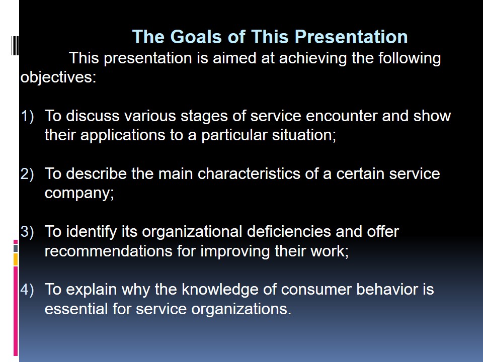 The Goals of This Presentation