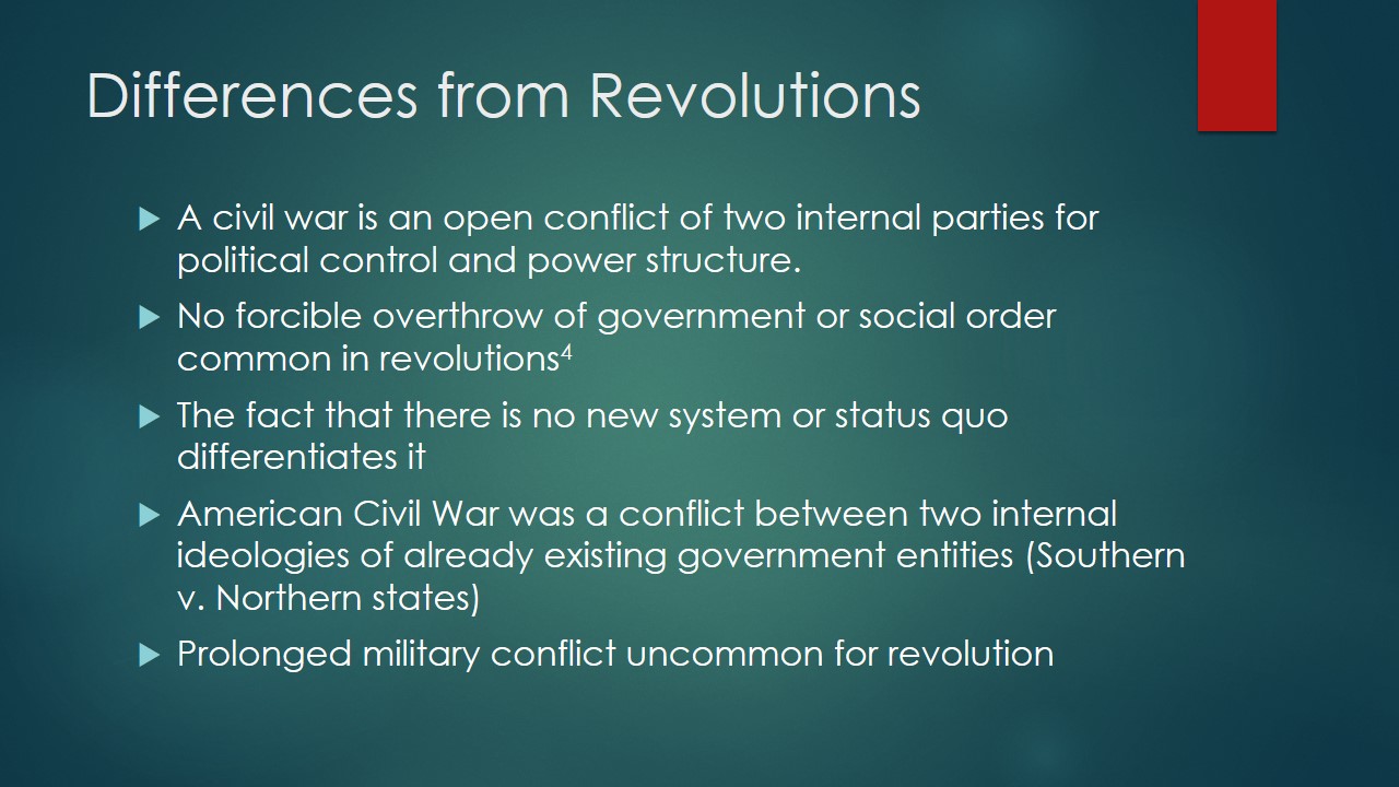 Differences from Revolutions