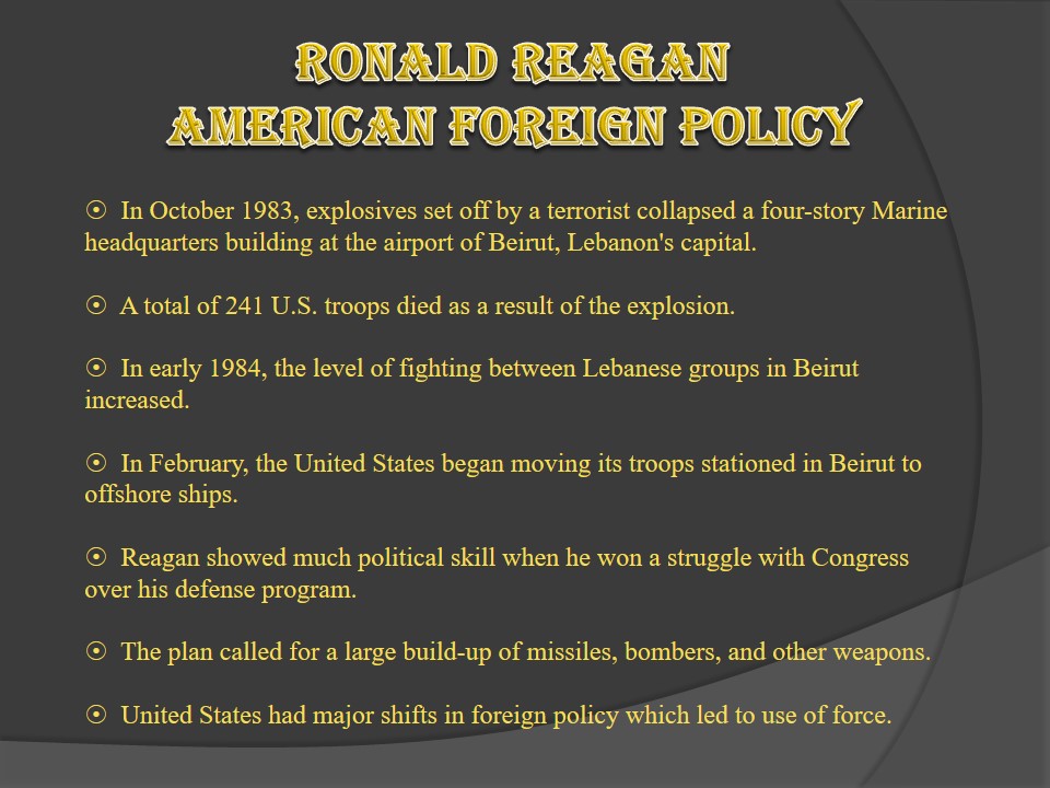 Ronald Reagan American Foreign Policy