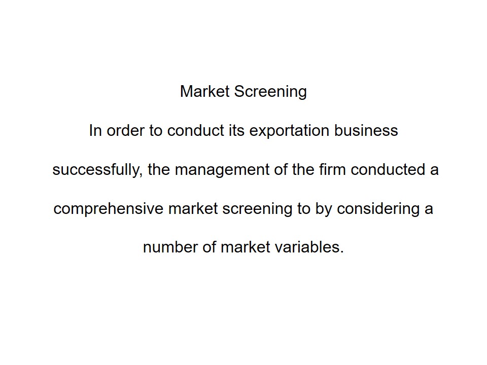 Market Screening