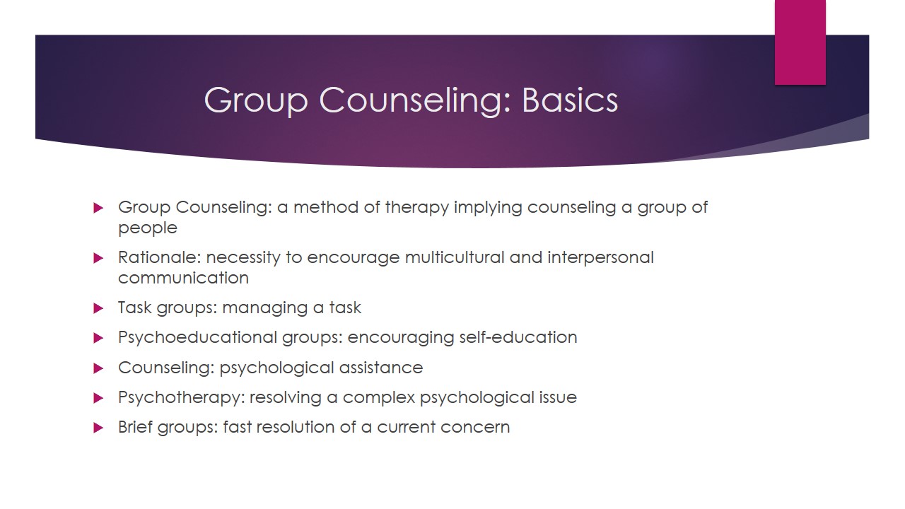 Group Counseling: Basics